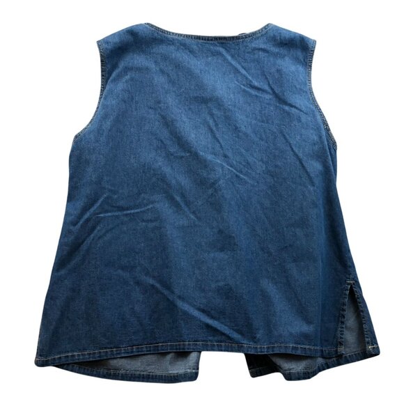 Denim Blue Sleeveless Jumpsuit - Picture 3 of 14